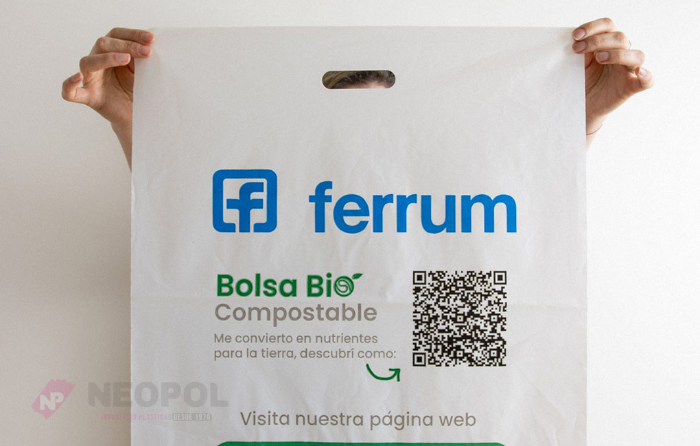 Bolsa Riñón Compostable Bolsa compostable troquelada personalizada. Neopol